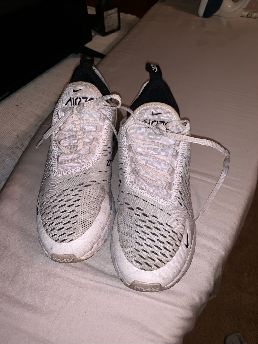 Nike Kids White and Black Air Max Sneakers